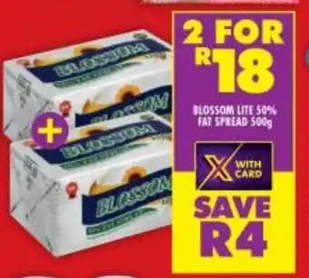 Shoprite Blossom Life 50% Fat Spread 500g offer