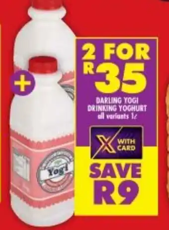 Shoprite Darling Yogi Drinking Yoghurt 1L offer