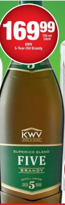 OK Liquor KWV 5-Year-Old Brandy 750ml offer