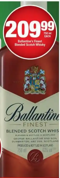 OK Liquor Ballantine's Finest Blended Scotch Whisky 750ml each offer