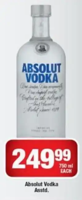 OK Liquor Absolut Vodka Asstd 750ml offer