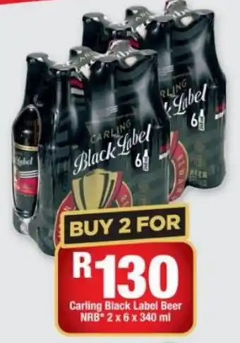 OK Liquor Carling Black Label Beer NRB* 2 x 6x340ml offer