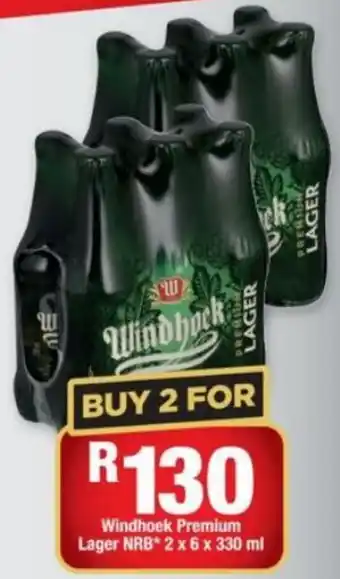OK Liquor Windhoek Premium Lager NRB* 2 x 6x330ml offer