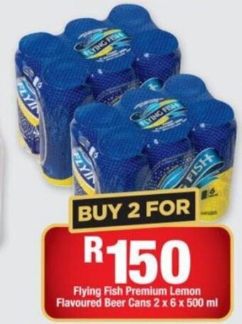 OK Liquor Flying Fish Premium Lemon Flavoured Beer Cans 2 x 6 x 500 ml offer