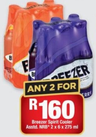 Breezer Spirit Cooler Asstd. NRB* 2 x 6 x 275 ml