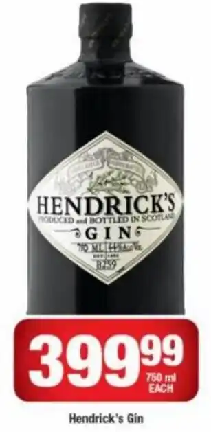 Hendrick's Gin 750 ml each