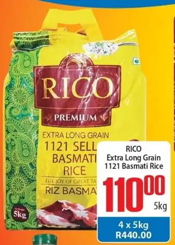 Elite Cash & Carry Rico Extra Long Grain 1121 Basmati Rice 5kg offer