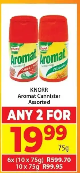 Elite Cash & Carry Knorr Aromat Cannister Assorted 75g offer