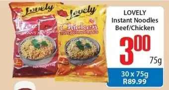 Elite Cash & Carry Lovely Instant Noodles Beef/Chicken 75g offer