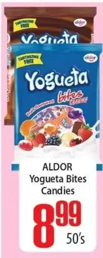 Elite Cash & Carry Aldor Yogueta Bites Candies 50's offer