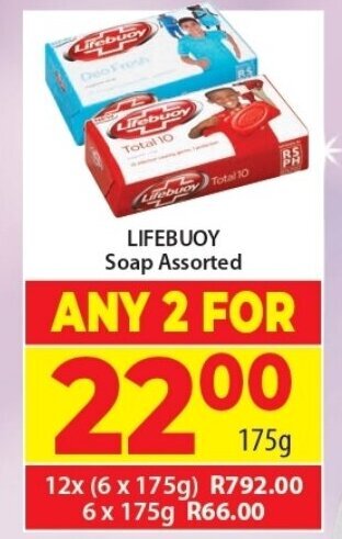 Elite Cash & Carry Lifebouy Soap Assorted 175g offer