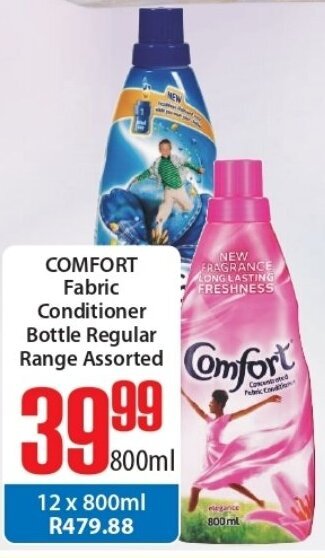 COMFORT Fabric Conditioner Bottle Regular Range Assorted 800ml