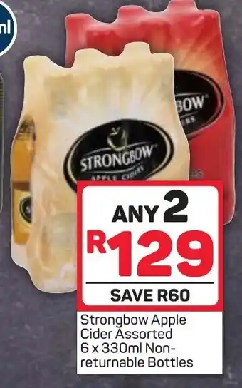 Pick n Pay Liquor Strongbow Apple Cider Assorted 6 x 330ml NRB offer