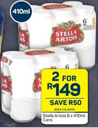 Pick n Pay Liquor Stella Artois 6 x 410 ml Cans offer