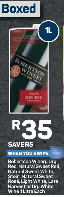 Robertson Winery 1 Litre each offer at Pick n Pay Liquor