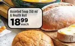 Food Lover's Market Assorted soup & health roll offer