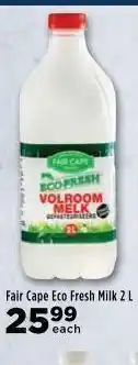 Food Lover's Market Fair cape eco fresh milk offer