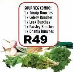 Food Lover's Market Turnip, celery, leek, parsley & dhania offer