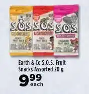 Food Lover's Market Earth & co s.o.s. fruit snacks offer
