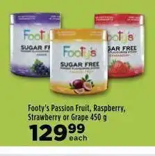 Food Lover's Market Footy's passion fruit, raspberry, strawberry or grape offer