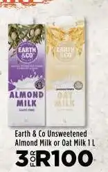 Earth & co unsweetened almond milk or oat milk 3