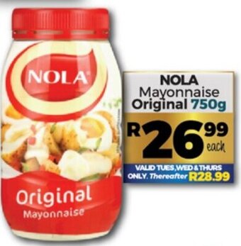 Take 'n Pay NOLA Mayonnaise Original 750g offer