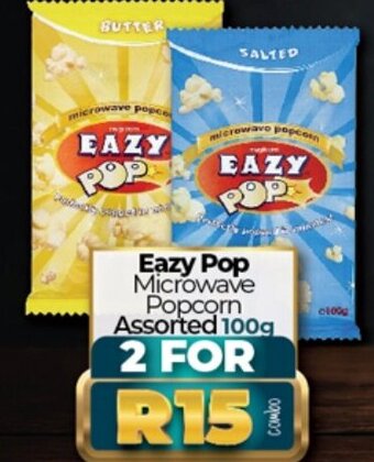 Take 'n Pay Eazy Pop Microwave Popcorn Assorted 100g offer