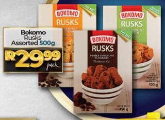 Take 'n Pay Bokomo Rusks Assorted 500g offer