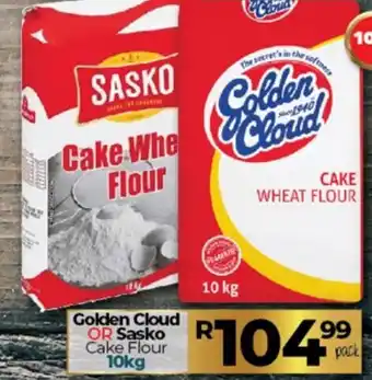 Take 'n Pay Golden Cloud or Sasko Cake Flour 10kg offer