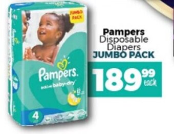Take 'n Pay Pampers Disposable Diapers Jumbo Pack offer