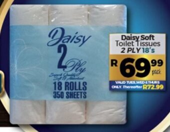 Take 'n Pay Daisy Soft Toilet Tissue 2 Ply 18's offer