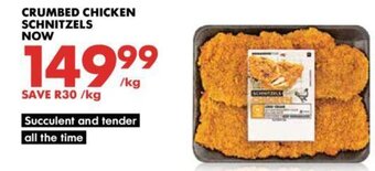 Woolworths Crumbed Chicken Schnitzels per kg offer