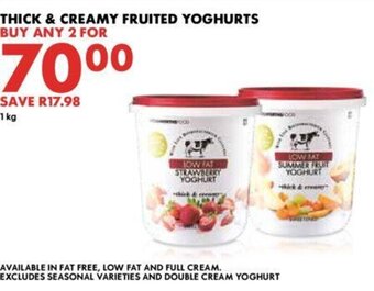 Woolworths Thick & Creamy Fruited Yoghurt 1kg offer