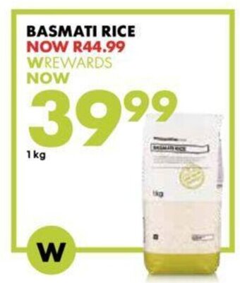 Woolworths Basmati Rice 1kg offer