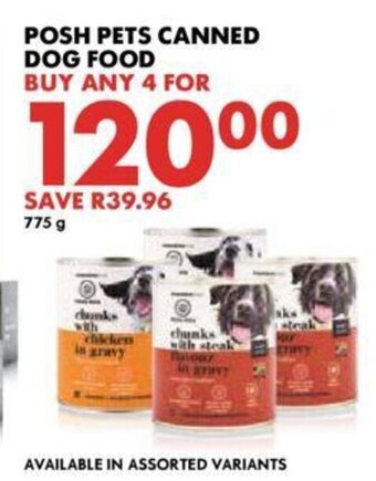 Posh Pets Canned Dog Food 775g