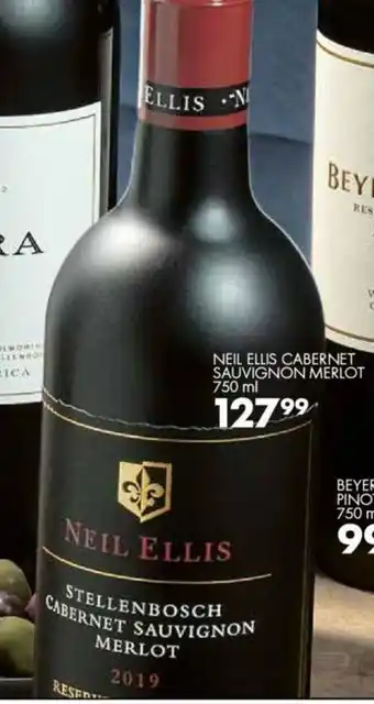 Woolworths Neil Ellis Cabernet Sauvignon Merlot 750 ml offer