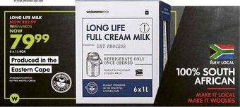 Woolworths Long Life Milk 6 x 1L Box offer