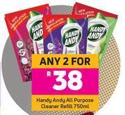 Game Handy Andy All Purpose Cleaner Refill-For Any 2 x 750ml offer