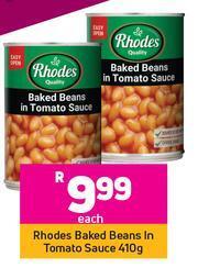 Game Rhodes Baked Beans In Tomato Sauce-410g Each offer