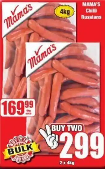 Boxer Mama's Chilli Russinas 2 x 4kg offer