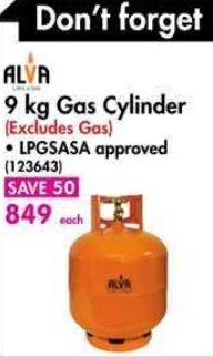 Makro Alva Gas Cylinder 9kg offer