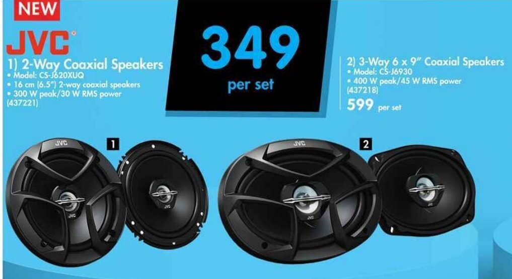 JVC 2Way Coaxial Speakers offer at Makro