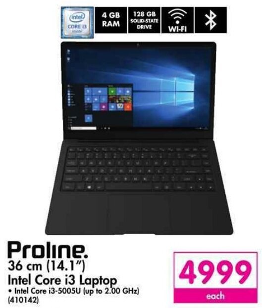 Proline 36cm 14,1" Intel Core i3 Laptop offer at Makro