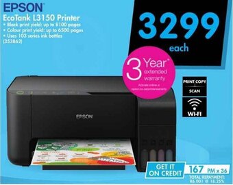 Makro Epson EcoTank L3150 Printer offer