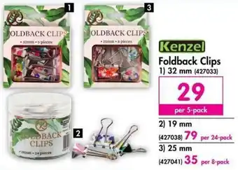 Makro Kenzel Foldback Clips 32mm, 19mm, 25mm offer