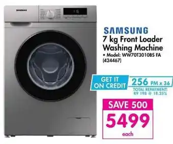 Makro Samsung Front Loader Washing Machine 7kg offer