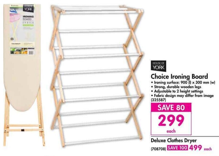Choice Ironing Board offer at Makro