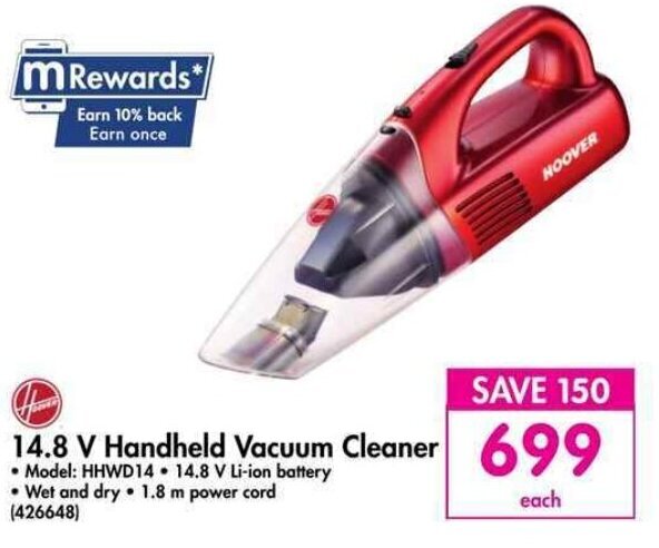Handheld Vacuum Cleaner offer at Makro