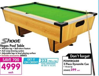 Makro Shoot Vegas Pool Table offer