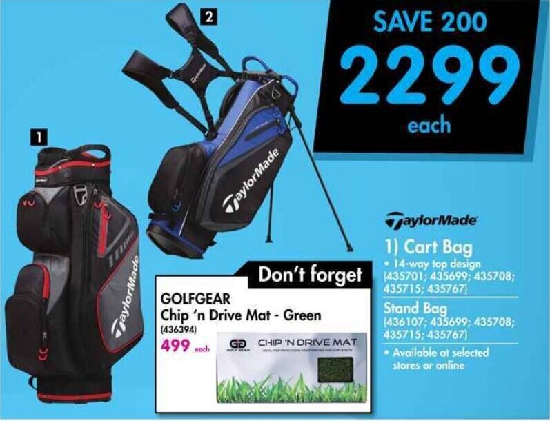 Taylormade Cart Bag/ Stand Bag offer at Makro